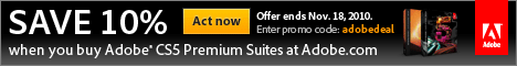 Save 10% - Adobe CS5 Premium Suites